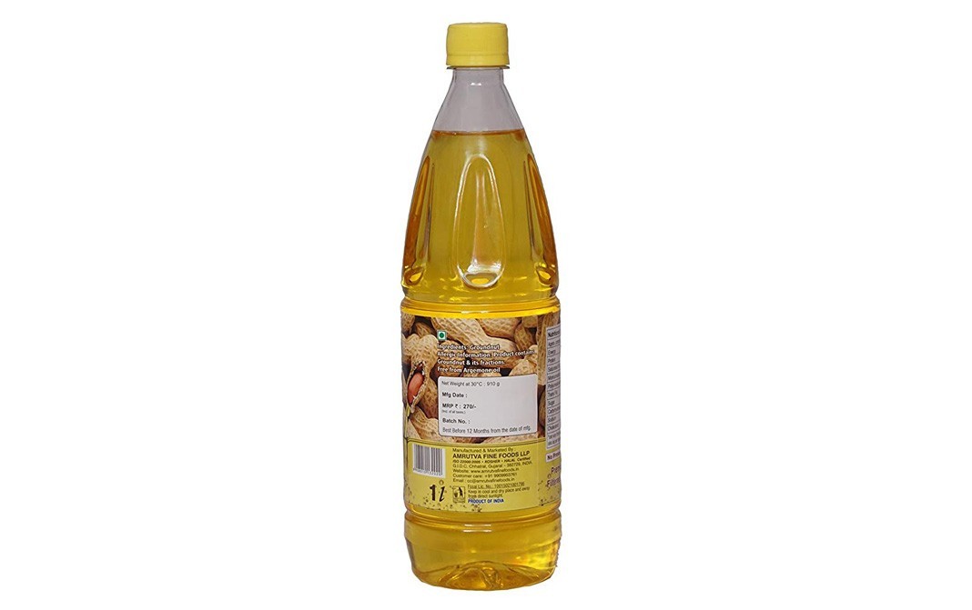 Amrutva Pure Cold Pressed Groundnut Oil   Box  1 litre